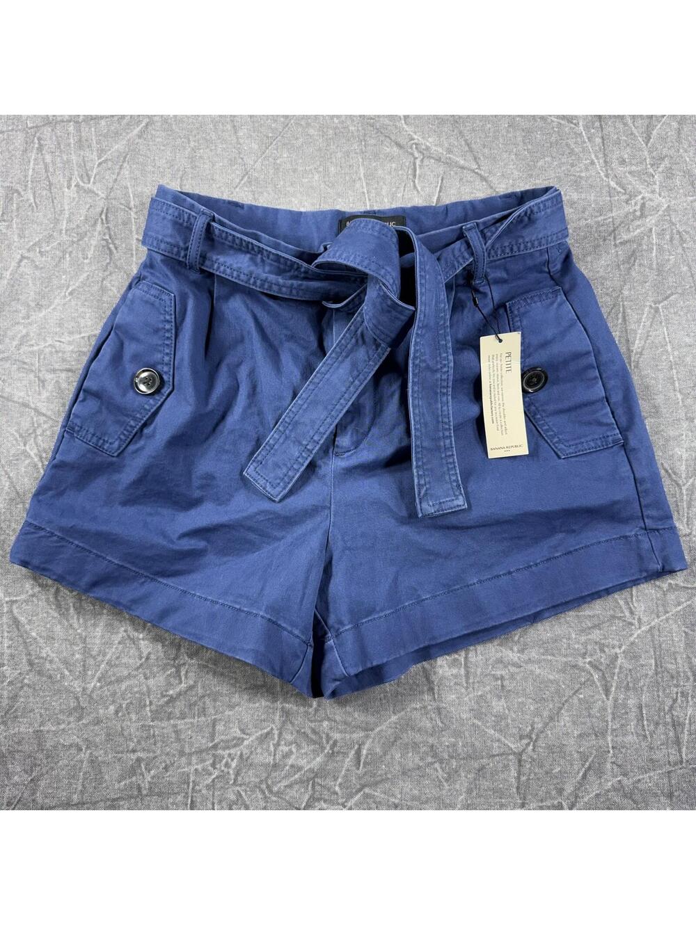Banana Republic Shorts Women's 4 Blue Authentic Chino NWT